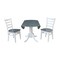 International Concepts Square 42 in Dual Drop Leaf Table, 2 Emily Side Chairs, White/Heather Gray, 42 in W, 42 in L, Wood K05-42DP-C617P - alternate 5